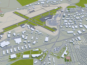 allentown city pennsylvania 30 km 3D Modell