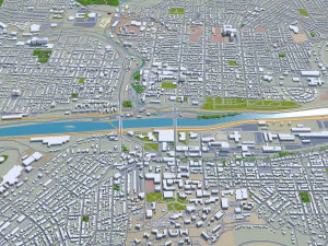 allentown city pennsylvania 30 km 3D Model
