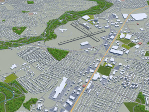 allentown city pennsylvania 30 km 3D Modell