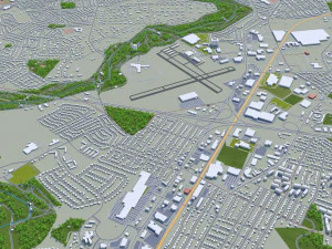 allentown city pennsylvania 30 km 3D Model