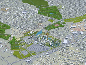 allentown city pennsylvania 30 km 3D Model