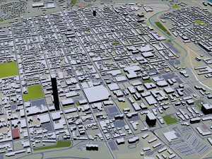 allentown city pennsylvania 30 km 3D Modell