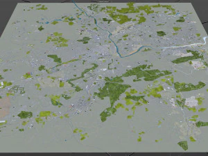 allentown city pennsylvania 30 km 3D Model