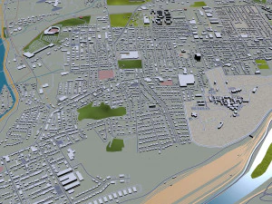 allentown city pennsylvania 30 km 3D Model