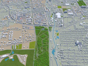 almatı şehri kazakistan 60 km 3D Model