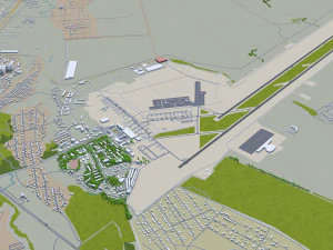 almatı şehri kazakistan 60 km 3D Model