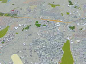 almatı şehri kazakistan 60 km 3D Model