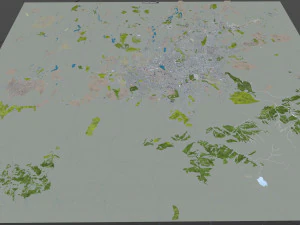 almatı şehri kazakistan 60 km 3D Model
