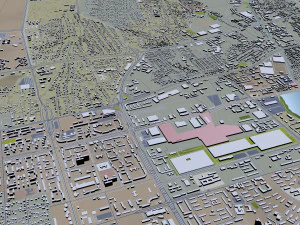 almatı şehri kazakistan 60 km 3D Model