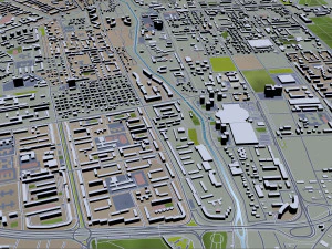 almatı şehri kazakistan 60 km 3D Model
