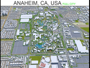 anaheim city california usa 40km 3D Model