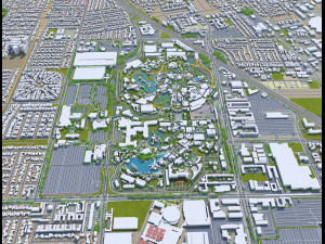 anaheim city california usa 40km 3D-Modell