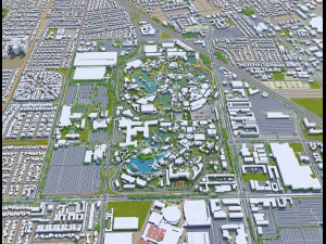 anaheim city california usa 40km 3D Model
