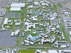 anaheim city california usa 40km 3D-Modell