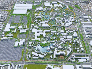 anaheim city california usa 40km 3D Model