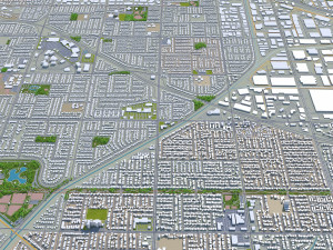 anaheim city california usa 40km 3D-Modell