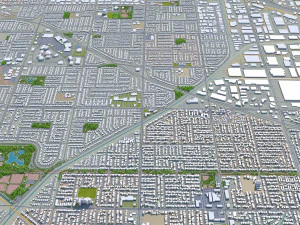 anaheim city california usa 40km 3D Model