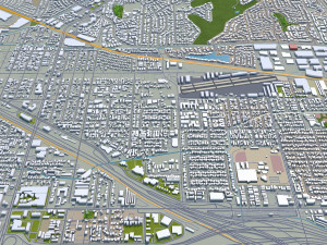 anaheim city california usa 40km 3D-Modell