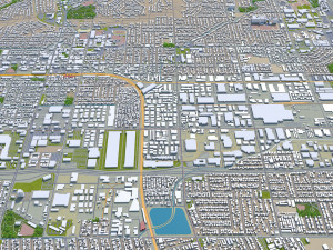 anaheim city california usa 40km 3D-Modell