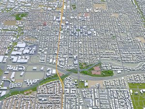 anaheim city california usa 40km 3D-Modell