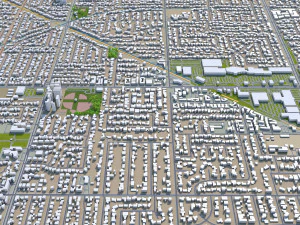 anaheim city california usa 40km 3D Model