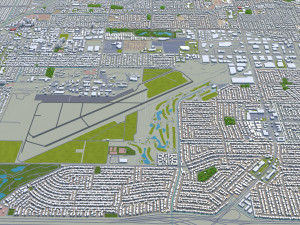 anaheim city california usa 40km 3D-Modell