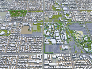 anaheim city california usa 40km 3D-Modell