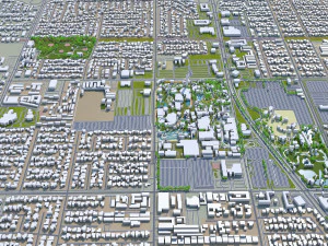 anaheim city california usa 40km 3D Model