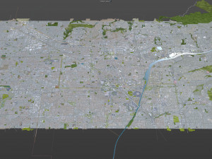 anaheim city california usa 40km 3D-Modell