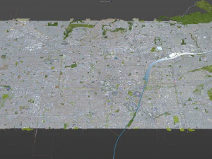 anaheim city california usa 40km 3D Model