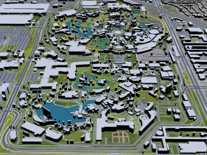 anaheim city california usa 40km 3D-Modell