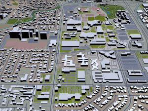 anaheim city california usa 40km 3D-Modell