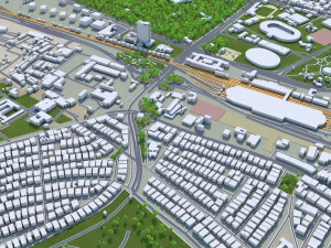 Ankara city turkey 80km 3D Model