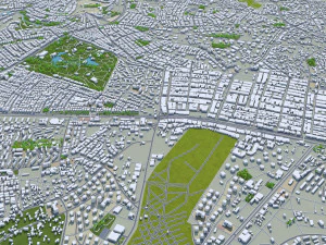 Ankara city turkey 80km 3D Model