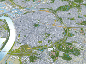Antwerp city belgium 55 km Modelo 3D