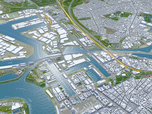 Antwerp city belgium 55 km 3D Model