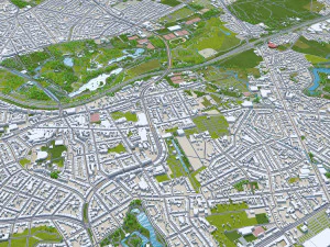 Antwerp city belgium 55 km 3D Model
