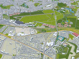 Antwerp city belgium 55 km 3D Model