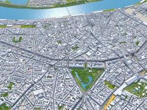 Antwerp city belgium 55 km 3D Model