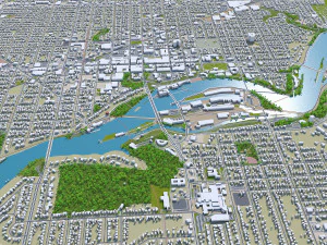 Miasto Appleton w stanie Wisconsin 40 km Model 3D