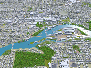 appleton city wisconsin 40km 3D Model