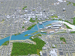 appleton city wisconsin 40km 3D Model