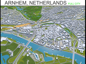 arnhem city netherlands 40 km 3D Model