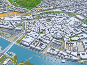 arnhem city netherlands 40 km 3D Model