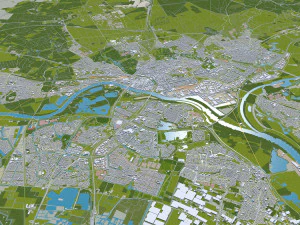 arnhem city netherlands 40 km 3D Model