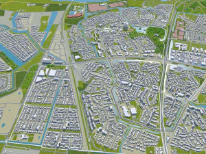 arnhem city netherlands 40 km 3D Model