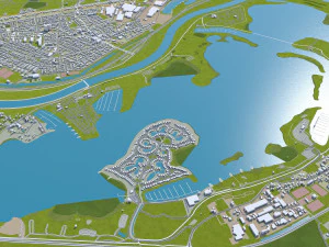 arnhem city netherlands 40 km 3D Model