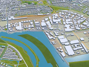 arnhem city netherlands 40 km 3D Model