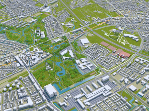 arnhem city netherlands 40 km Modelo 3D