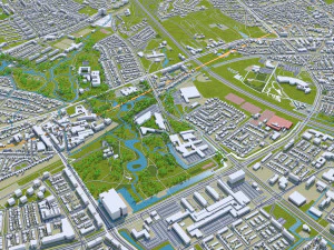 arnhem city netherlands 40 km 3D Model